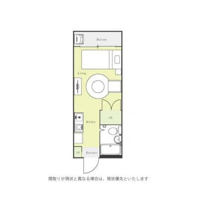 ユニオンマンスリー入間市２　202　1R・シングル☆眺めのいい快適なお部屋♪ソファ＆ローテーブル付きの快適生活空間♪収納たっぷりの２ドア冷蔵庫♪所沢駅・池袋駅まで乗換なしでアクセス可能の間取り図