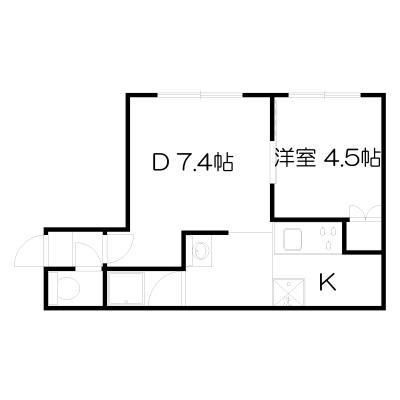 POROKARI元町D/敷地内駐車場有/ネット無料の物件間取り図