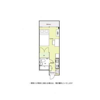 ユニオンマンスリー葛西レジデンス１　102　1R・セミダブル☆◆インターネット固定回線（有線・Wi-Fi）無料の部屋◆法人もまとめて入居可♪の物件間取り図