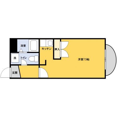 マコット福島南福島A3-D【無料近隣駐車場あり】南福島駅徒歩5分の物件間取り図