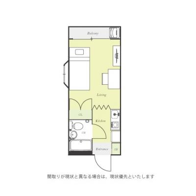 ユニオンマンスリー永山２　301　1R・シングル☆人気の角部屋＆デスクや家電のあるお部屋の間取り図