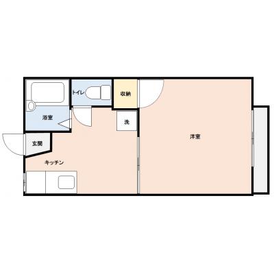 マコット郡山開成201【無料駐車場あり】2階角部屋の物件間取り図