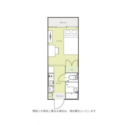 ユニオンマンスリー拝島２　404　1R・セミダブル☆人気のバストイレ別♪デスク＆チェア付き♪西武立川駅や高田馬場駅へ乗換なしの間取り図