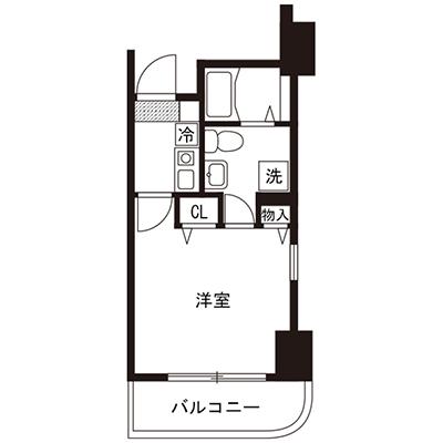 アットイン横浜桜木町7  『公式サイト限定キャンペーン実施中！室内画像も豊富で、お見積り／web予約も可能です！「アットイン公式」で検索！🔍』の物件間取り図