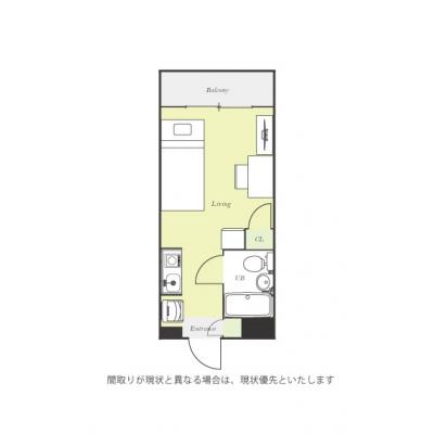 ユニオンマンスリー武蔵小杉４　213　1R・シングル☆人気のデスク＆チェア付き♪■東急東横線＆東急目黒線＆JR南武線など6線利用可能の物件間取り図