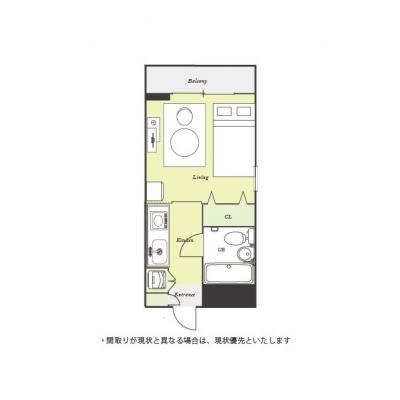 ユニオンマンスリー菊名２　302　1K・セミダブル☆■東急東横線とJR横浜線の2路線利用可能の間取り図