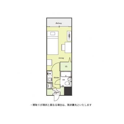 ユニオンマンスリー与野１　306　1K・シングル☆安心のオートロック＆モニター付きインターフォン完備♪■JR京浜東北線「与野駅」徒歩5分の間取り図