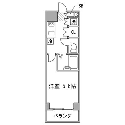 アットイン錦糸町1  『公式サイト限定キャンペーン実施中！室内画像も豊富で、お見積り／web予約も可能です！「アットイン公式」で検索！🔍』の間取り図