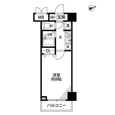 ◆アットイン日本橋10　『アットイン公式WEBサイトなら空室状況を検索｜かんたん予約🔍＜24時間受付中！＞』の物件間取り図