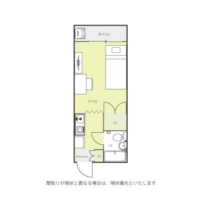 ユニオンマンスリー羽村１　210　1R・シングル☆人気のデスク＆チェア付き♪■24時間営業のスーパー「西友」や「ビッグ・エー」ありの間取り図