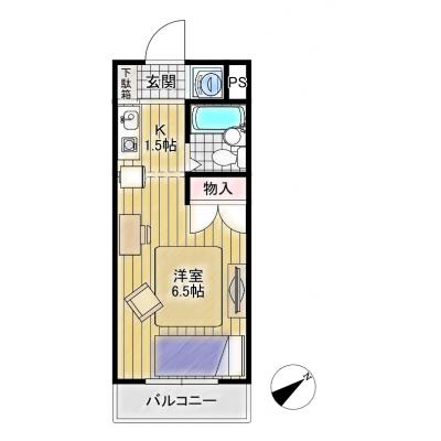 Bizroom／ライブヒルNAKAI101【アクセス◎】駅近・ＲＣ！近隣に24Hスーパーあり！の物件間取り図