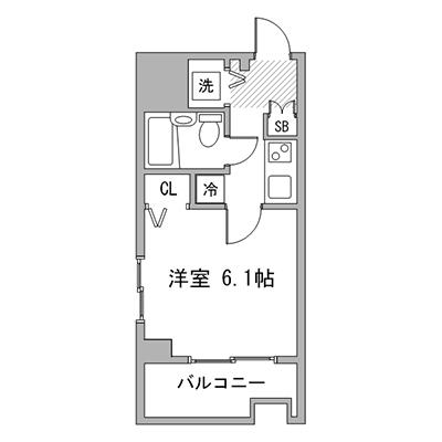 ◆アットイン新宿2-2　『アットイン公式WEBサイトなら空室状況を検索｜かんたん予約🔍＜24時間受付中！＞』の物件間取り図