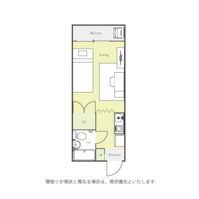 ユニオンマンスリー羽村１　207　1R・シングル☆人気のデスク＆チェア付き♪■24時間営業のスーパー「西友」や「ビッグ・エー」ありの間取り図