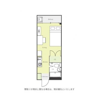 ユニオンマンスリー拝島１　205　1R・セミダブル☆人気のデスク＆チェア付き♪■青梅線/八高線/五日市線/西武拝島線の4路線利用可能の物件間取り図