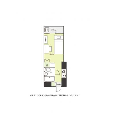 ユニオンマンスリー南行徳４　207　1R・シングル☆人気のデスク＆チェア付き♪■物件周辺に「ヤマイチ　南行徳店」などスーパー複数あり便利の間取り図