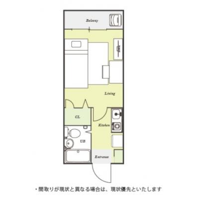 ユニオンマンスリー入間市１　305　1K・シングル☆人気のデスク＆チェア付き♪■所沢駅・池袋駅へ乗り換えなしでアクセス可能の間取り図