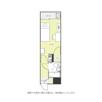 ユニオンマンスリー飯能１　107　1R・シングル☆人気の角部屋♪デスク＆チェア付き♪■西武池袋線「飯能駅」徒歩5分の物件間取り図