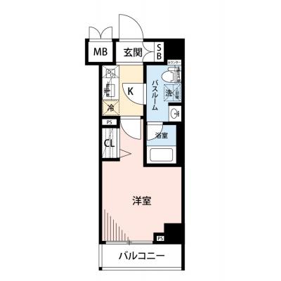 【🌿快適シーズン引越し応援キャンペーン🏡🌈】【禁煙🚭/テレワークに最適🌟無料高速Wi-Fi使い放題🎧】マイナビSTAY武蔵小杉　318の物件間取り図