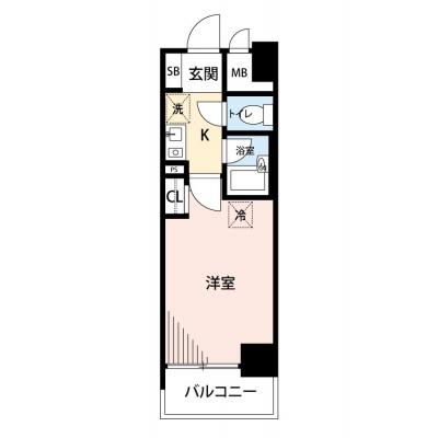 【60日以上の利用でお得🌈】【禁煙🚭/Wi-Fi無料🌐】マイナビSTAY本町　512の間取り図