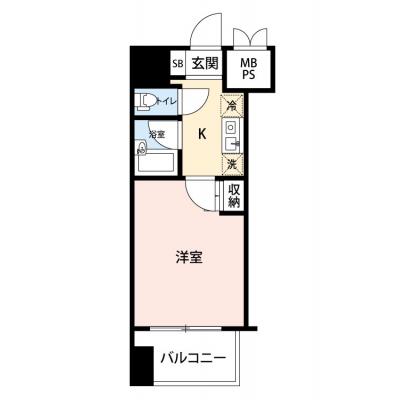 【🌿快適シーズン引越し応援キャンペーン🏡🌈】【禁煙🚭/テレワークに最適🌟無料高速Wi-Fi使い放題🎧】マイナビSTAY大崎　502の物件間取り図