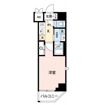 【🎉初期費用オフ｜お得なキャンペーン】【禁煙🚭/Wi-Fi無料🌐】マイナビSTAY浅草蔵前ANNEX　503の物件間取り図