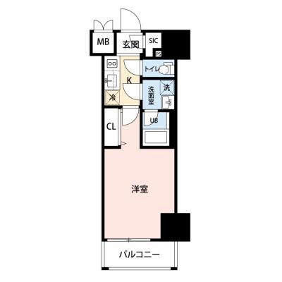 【🎉初期費用オフ｜お得なキャンペーン】【禁煙🚭/Wi-Fi無料🌐】マイナビSTAY浅草蔵前　404の物件間取り図