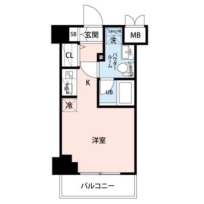 【🎉初期費用オフ｜お得なキャンペーン】【禁煙🚭/Wi-Fi無料🌐】マイナビSTAYゲートシティ川崎　403の物件間取り図