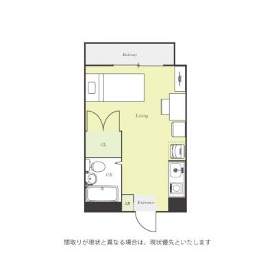 ユニオンマンスリー天王台１　106　1R・シングル☆オートロック完備♪人気のデスク＆チェア付き♪■JR成田線「東我孫子駅」徒歩6分の物件間取り図