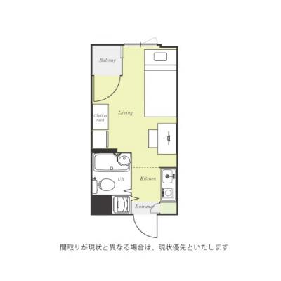 ユニオンマンスリー横浜西谷１　203　1R・シングル☆オートロック完備♪人気のデスク＆チェア付き♪■相鉄本線「西谷駅」徒歩7分の物件間取り図