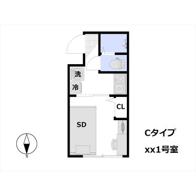 □アットインmini亀戸8-2　『アットイン公式WEBサイトなら空室状況を検索｜かんたん予約🔍＜24時間受付中！＞』の物件間取り図