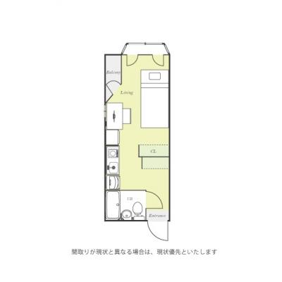 ユニオンマンスリー坂戸駅前１　201　1R・シングル☆人気の角部屋♪モニター付きインターフォン完備♪デスクとチェア付き♪の間取り図