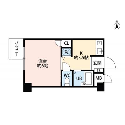 ◆パシオン神戸住吉１【風呂・トイレ別★ネット無料】の物件間取り図