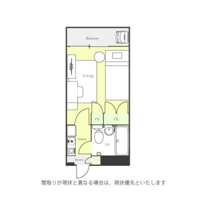 ユニオンマンスリー川口３　103　1K・シングル☆◆インターネット固定回線（Wi-Fi）無料の部屋◆人気のシステムデスク付き♪■コンビニ至近の間取り図