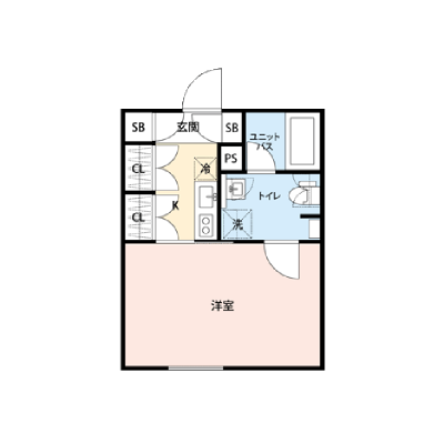 【🎉初期費用オフ｜お得なキャンペーン】【禁煙🚭/Wi-Fi無料🌐】マイナビSTAY立会川　401の物件間取り図