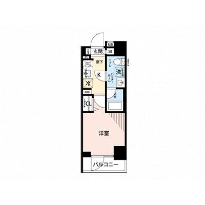【🎉初期費用オフ｜お得なキャンペーン】【禁煙🚭/Wi-Fi無料🌐】マイナビSTAY鶴見　402の間取り図