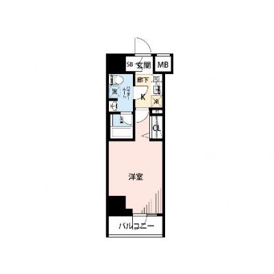 【🎉初期費用オフ｜お得なキャンペーン】【禁煙🚭/Wi-Fi無料🌐】マイナビSTAY深川門前仲町　702の物件間取り図
