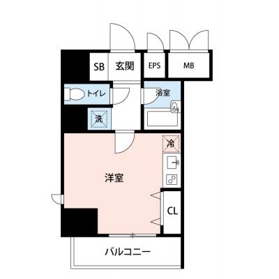 【60日以上の利用でお得🌈】【禁煙🚭/Wi-Fi無料🌐】マイナビSTAY東品川　507の間取り図