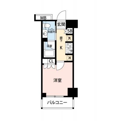 【🎉初期費用オフ｜お得なキャンペーン】【禁煙🚭/Wi-Fi無料🌐】マイナビSTAYベイサイド勝どき　702の物件間取り図