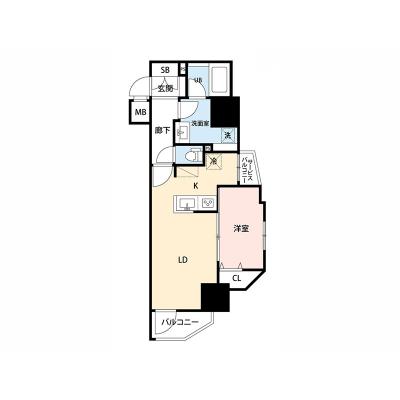 【🌿快適シーズンの引越し応援キャンペーン🏡🌈】【禁煙🚭/テレワークに最適🌟無料高速Wi-Fi使い放題🎧】マイナビSTAY浅草蔵前　905の物件間取り図