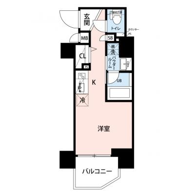【🎉初期費用オフ｜お得なキャンペーン】【禁煙🚭/Wi-Fi無料🌐】マイナビSTAYゲートシティ川崎　505の物件間取り図