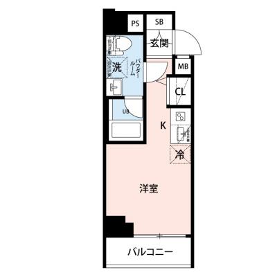 【🎉初期費用オフ｜お得なキャンペーン】【禁煙🚭/Wi-Fi無料🌐】マイナビSTAYゲートシティ川崎　506の物件間取り図
