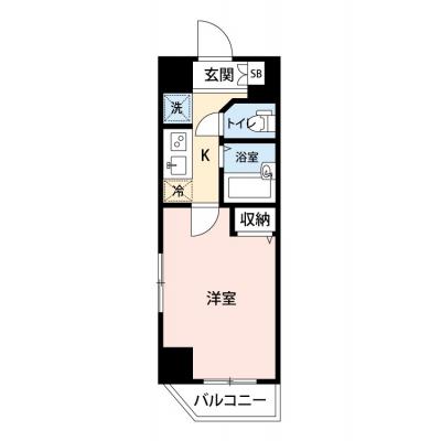 【🌿快適シーズン引越し応援キャンペーン🏡🌈】【禁煙🚭/テレワークに最適🌟無料高速Wi-Fi使い放題🎧】マイナビSTAY三田パークホーム　608の物件間取り図