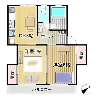 Bizroom/東大宮ハイツ202【リノベーション】駅近・ＲＣ！窓の多い明るい室内！！の物件間取り図