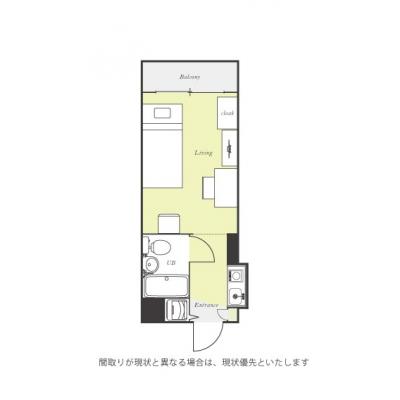 ユニオンマンスリー相武台前４　205　1R・シングル☆人気のデスク＆チェア付き♪■駅ビルには23時まで営業の小田急マルシェありの間取り図