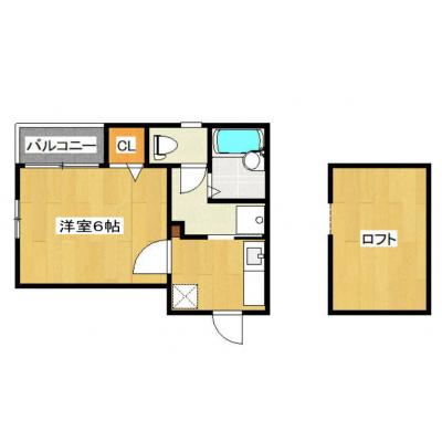 ベネフィスタウン箱崎東6（ソファーベッドなし・２階）の物件間取り図