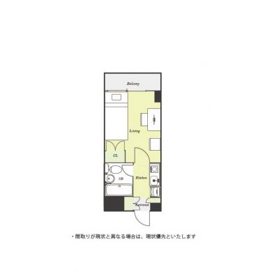 ユニオンマンスリー浦安２　515　1K・シングル☆オートロック完備♪安心のオートロック完備＆室内洗濯機♪デスク＆チェア付きの間取り図