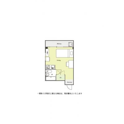 ユニオンマンスリー松戸４　207　1R・シングル☆物件近くに「ニトリ松戸店」有り！の間取り図