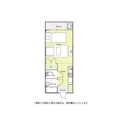 ユニオンマンスリー花小金井１　203　1R・シングル☆うれしいバストイレ別のお部屋♪駅前には24時間営業のスーパーがあり便利の物件間取り図