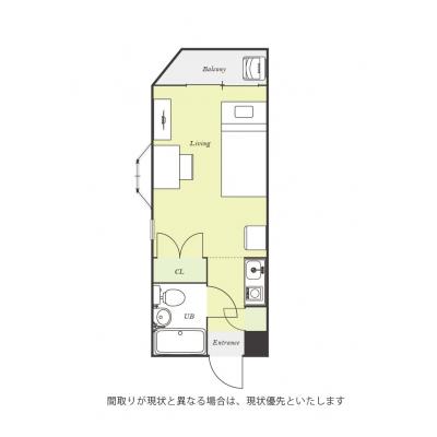 ユニオンマンスリー荻窪８　201　1R・シングル☆人気の角部屋＆２面採光♪デスクとチェア付き♪■駅前にはドン・キホーテありの間取り図
