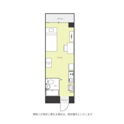 ユニオンマンスリー百合ヶ丘２　215　1R・シングル☆オートロック完備♪デスクとチェア付きのお部屋♪■小田急小田原線「百合ヶ丘駅」徒歩6分の物件間取り図